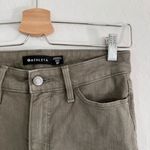 Athleta Flex Olive Green Straight Cropped Jeans Size 2 Petite Photo 5