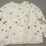 Z Supply  Star Print White Sweatshirt size small Photo 4