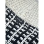 Apt. 9 Women’s  Cardigan Size Large Black White Textured Wool Stitch Flyaway Front Photo 1