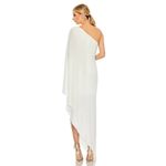 Mac Duggal 11247 Ivory One Shoulder Asymmetrical One Shoulder Kimono Dress NWT Photo 1
