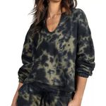 Sanctuary Green & Black Tie Dye Organic Split Neckline Sweatshirt Photo 0