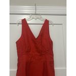 Cynthia Rowley Women's Red Linen Sleeveless dress size 8 Tomato Girl Patriotic Photo 1