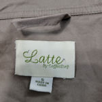 Coffee Shop Latte by Jacket Size Small Latte By Utility Jacket Beige Tan Color Photo 6