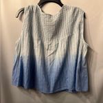 Free People NWOT  chambray combo top size small oversized Photo 6