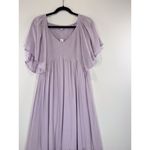 Baltic Born NWT Dress Purple Felicity Maxi Smocked V Neck Short Sleeve Flowy XL Photo 4