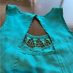 Xhilaration Blue Embellished Sleeveless Tank Top Photo 4