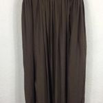 ZARA Empire Waist Brown Satin Open Back Slit Maxi Dress Size XS Photo 8