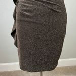 Vince Camuto  Sparkly Ruffled Holiday Sheath Cocktail Dress Metallic Gold Size 16 Photo 7