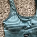 Lucky Brand  Teal Striped Sports Bra Size XL Photo 1