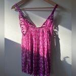 Mesh Floral Lace Pink Babydoll Dress Size XL Photo 3