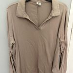 Cato Tan Collared Long Sleeve Top Photo 0