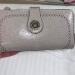 SENDERN Wallet Clutch RFID Blocking Floral Decor Zip Around Gray Gray Photo 0