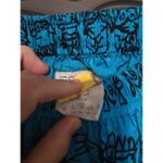 Esprit Women's Turquoise Miniskirt, Medium Pop Art Skirt, Black Faces Resnicoff Photo 4
