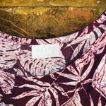 Abound  Burgundy Floral Print Peplum Gathered Blouse Women's Size Medium Photo 3