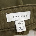 Topshop  Olive Utility Denim Mini Skirt Size 6 Photo 13