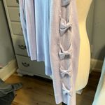 Cable & Gauge Cable & Gage Lavender Sweater Lightweight Purple Cardigan Bow Lattice Sleeve L Photo 10