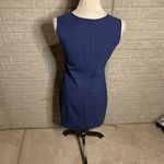 Theory  Wool Blend Blue Round Neckline KneeLength Sleeveless Shift‎ Dress Size 6 Photo 2