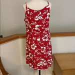 Original Hilo Hattie Hawaiian Red and White hibiscus flower floral Dress med Photo 7