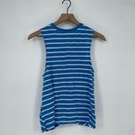 Abound  Blue White Stripe Tie Front Sleeveless Tank Top Women's Size Medium Photo 4