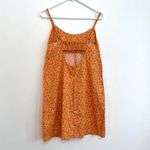 Wild Fable Sleeveless Woven Bodycon Dress Orange Red Floral Mini Y2K 90s ALTERED Photo 14
