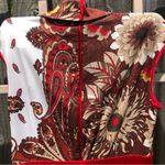 Bebe 🛍️ Brown Paisley Print Silk Dress Fitted Bodice XS Photo 5