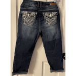 Wall Flower  Size 7 Dark Wash Low-Rise Skinny Leg Capri Jeans w/20" Inseam - EUC Photo 1