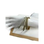 J. Crew gold and creme bangle bracelet and 2 thin bangle bracelets Photo 2