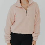 DYI  Tranquil 1/2 Zip Fuzzy Fleece‎ Pullover in Blush Photo 0