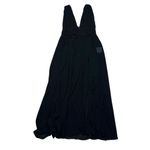 Lulus NWT  Women's M Heavenly Hues Black Maxi Dress Formal V-Neck High Slit Photo 3