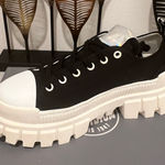 Palladium Black and White Chunky Women's Sneakers by  Size 6 Photo 0