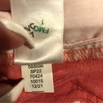 Loft π΅ SALE 3/$25 LINEN 6 inch MID RISE SALMON PINK WHITE POLKADOT SHORTS ZIP Photo 5