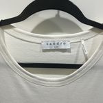 Sandro  Asymmetric Ruffle Hem Short Sleeve T-Shirt White Sz 3 (M) Photo 1