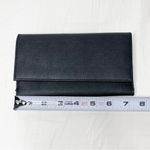 NEW Three Stars Black Nylon Flap Wallet Billfold Snap Closure Credit Card Photo 7