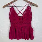 Free People Adella Cami Tank Rose Hypnotic Boho Chic Flirty Size Small Photo 1