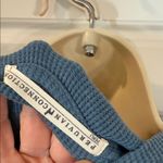 Peruvian Connection  Waffle Henley Maxi Dress Steel Blue Casual Size Large Photo 3