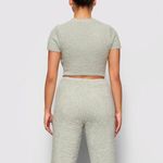 SKIMS  Cozy Knit Cropped T-Shirt In Aqua Photo 2