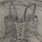 FREE PEOPLE x HAH Reversible Dress XS LaceUp Cottage Regencycore Witchy Goth NWT Black Photo 7