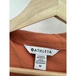 Athleta  Sweatshirt Women MEDIUM NWT Orange Sunbaked Clay Retroterry Polo Photo 5