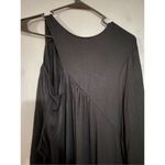 Future Collective Black Long Sleeve Scoop Neck Cold Shoulder Maxi Dress XXL Photo 3