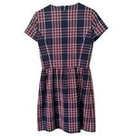 Brooks Brothers Red Fleece Navy Blue Red Plaid Sheath Dress Size 2 Photo 1