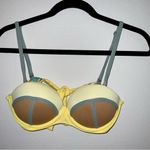 Maaji  Women's M Firefly Timbers Yellow Reversible Swimsuit Bikini Top Underwire Photo 2