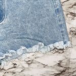 SheIn Shorts High Rise Light Blue Denim Frayed Hem Women XS Preppy Boho Summer Photo 3