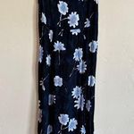 French Laundry VINTAGE 90s Maternity blue floral dress sz Large Photo 0