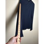 Elie Tahari  Women’s Twist Knot Draped Top Navy Long Sleeve Size Medium Photo 7