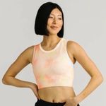 Zyia Active White Hendrix Crop Tank Top Size Large Tie Photo 0