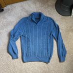 Jos. A. Bank  Executive Collection Men’s Cable Knit Blue Sweater.  Size Large Photo 0