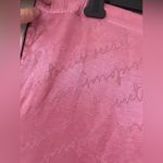 Victoria's Secret  Pink Satin Silky Pajama Pants Lounge Spell Out, Pockets ; XL Photo 3