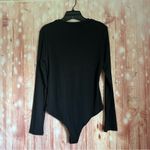 Cider  Black 1/4 Zip Ribbed Long Sleeve Bodysuit Photo 8