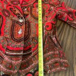 Isaac Mizrahi Paisley Red Women's Jacket Photo 4