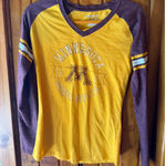 Champion Minnesota Golden Gophers ‎ V-Neck Long Sleeve Top Womens Size Medium Photo 0